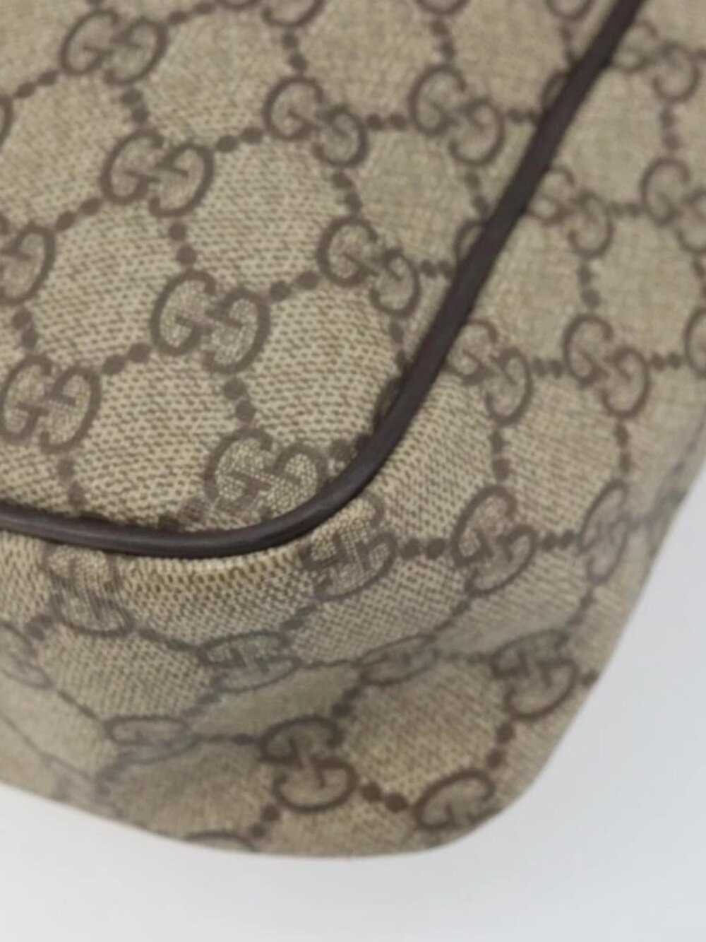 GUCCI GG Supreme Shoulder Bag PVC Beige Gold 201448 Auth ep13070 - Picture 10 of 15